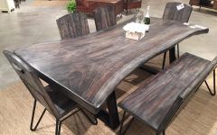 30 Ideas of Walnut Finish Live Edge Wood Contemporary Dining Tables