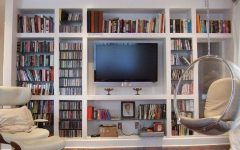 Bookshelves with Tv Space
