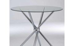 2024 Latest Chrome Dining Tables with Tempered Glass
