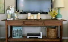 20 Inspirations Console Tables Under Wall Mounted Tv