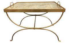 10 Collection of Antique Gold Aluminum Coffee Tables