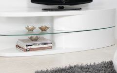 20 Best Collection of White Gloss Oval Tv Stands