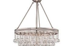 10 Collection of Brushed Nickel Metal and Wood Modern Chandeliers