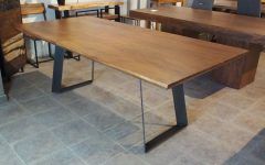 30 Photos Acacia Dining Tables with Black Victor-legs