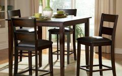 2024 Best of Biggs 5 Piece Counter Height Solid Wood Dining Sets (set of 5)