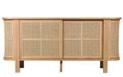 20 Collection of Natural Cane Media Console Tables