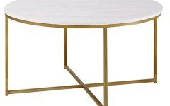 The 10 Best Collection of White Marble Gold Metal Coffee Tables