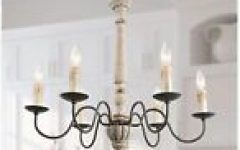 2024 Latest French White 27-inch Six-light Chandeliers