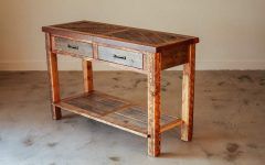 Smoked Barnwood Console Tables