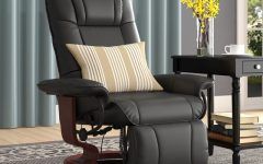 10 Collection of Black Faux Leather Swivel Recliners
