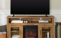 Wood Highboy Fireplace Tv Stands
