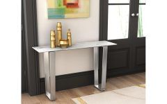 10 Collection of Silver Stainless Steel Console Tables